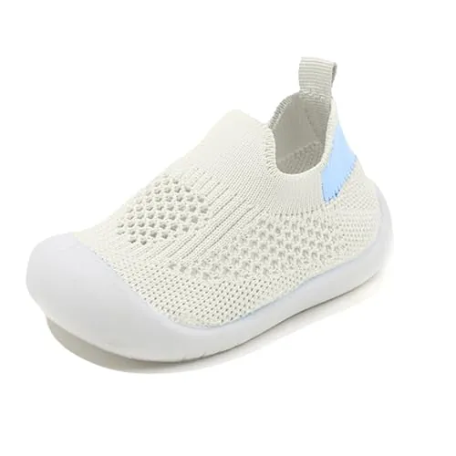 Zapatos Bebe Primeros Pasos de Punto Malla Transpirable Suave, Zapatillas Recien Nacido con Suela Goma Antideslizante Calzado Respetuoso Bebé Niña Niño, Sandalias Infantil Caminantes Principiantes