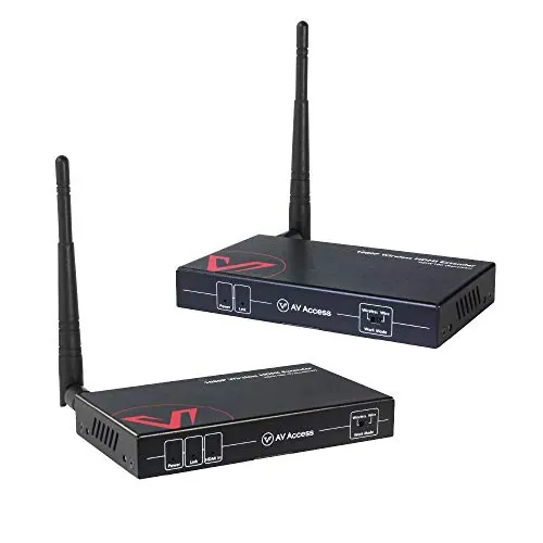 Transmisor y Receptor HDMI Inalámbrico, 1080P a 60 Hz, Alcance de hasta 200m/656 pies, Retorno por Infrarrojos, Extensor HDMI Inalámbrico con Bucle de Salida, 120m/394 pies a Través de Cable Ethernet