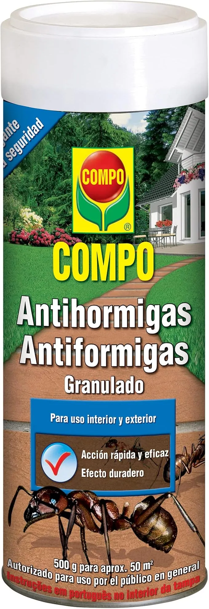 COMPO Antihormigas granulado, Acción rápida y eficaz, 500g