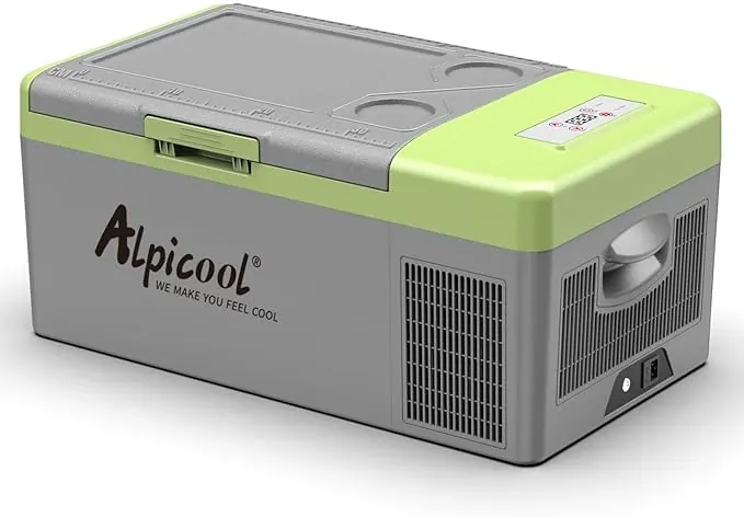 Alpicool Y16T 15L Mini Nevera de Coche portátil Eléctrica 12/24V CC Refrigerador de Coche para Hogar Aire Libre Camping, Viajes, Automóvil Enfriamiento de -20ºC a +20ºC