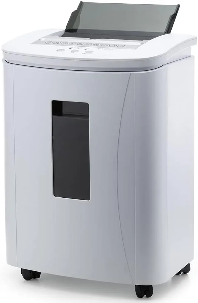 iOCHOW 150 Hojas Trituradora de Papel Automática: P-4 Nivel Microcorte de Trituradora, 30 Minutos Comercial Silenciosa Destructora de Papel, Gran Capacidad con Papelera Extraíble de 25L