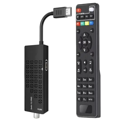 Phyachelo Descodificador TDT HD Sintonizador TDT HD Compatible con Decodificador DVB T2 H265 HD Euroconector TDT HD Full HD 1080p para WiFi Enchufe UE
