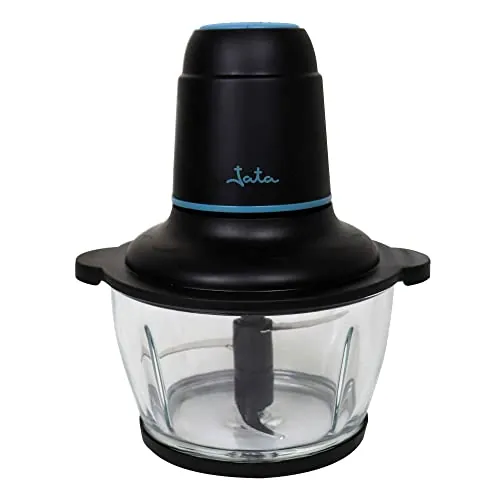 JATA JEPC1250 - Picadora Eléctrica 400W con 4 Cuchillas de Acero Inoxidable, Jarra de Cristal 1,5L, 2 Velocidades, Tritura Hielo, Procesador de Alimentos