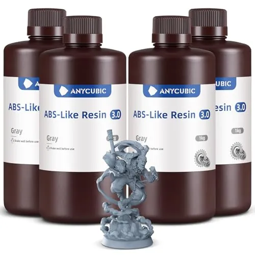 ANYCUBIC ABS-Like Resin 3.0, Resina para Impresoras 3D Gris, 4000g