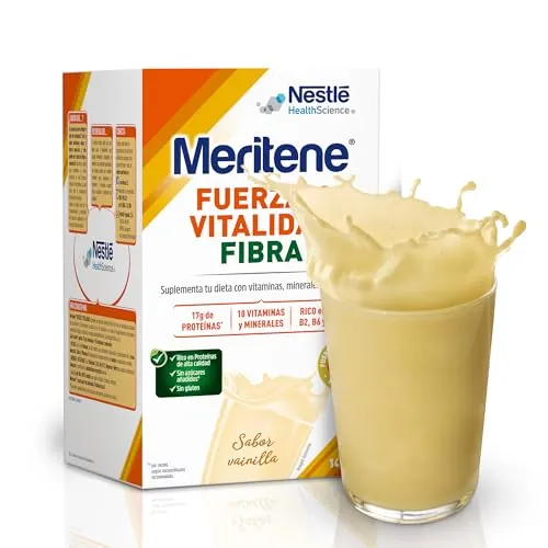 Meritene Fuerza y Vitalidad Fibra Sabor Vainilla | 14 Sobres 490g