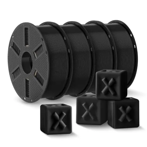 JAYO Negro PLA+ Filamento 1.75mm 4.4kg 4-Pack