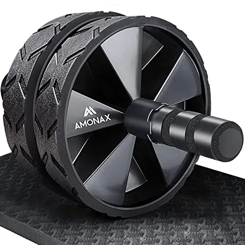 Amonax - Rodillo de Rueda para Abdominales con Alfombrilla Grande