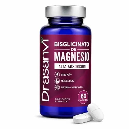 Bisglicinato de Magnesio Drasanvi Alta Absorcion en 60 Comp Sin Gluten