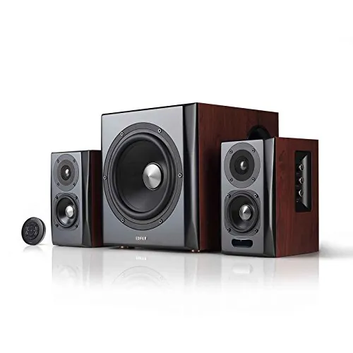 Edifier S350DB 2.1canales 150W Negro, Madera Conjunto de Altavoces - Set de Altavoces (2.1 Canales, 150 W, Universal, Negro, Inalámbrico)
