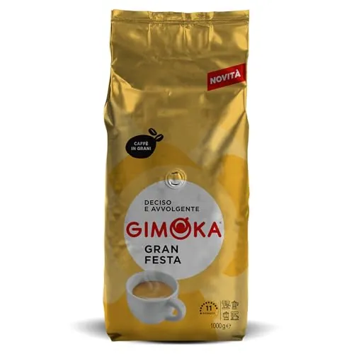 Gimoka - Cafè En Grano - 1 Kg - Mezcla GRAN FESTA - Intensidad 11 - Made In Italy
