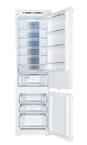 EVVO Frigorífico Combi Integrable Fi65, 180L Frigorífico + 64L Congelador, 194 cm, Total No Frost, Tecnología Inverter, Multi Air Flow, Cajón Chiller Zone, Función ECO y Vacaciones, Silencioso