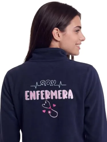 Nurse is Love Forro Polar Mujer para Enfermera con Cremallera Completa