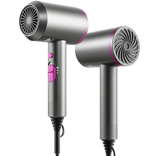 Secador pelo potente y rápido con tecnología iónica, 3 modos y botón de aire frío, secador de pelo para mujer y hombre，regalos para mujer y hombre