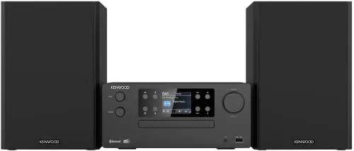 Microcadena HiFi Kenwood M-925DAB-B con CD, USB, Dab+ Blueetooth Audio-Streaming. Color: Negro - Mini Equipo de Musica para casa