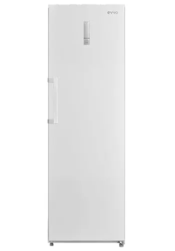 EVVO Congelador Vertical ICE 273 - Arcón Congelador Convertible a Frigorífico, 185cm de Altura, Capacidad de 273 Litros, Alarma Puerta Abierta, Puerta Reversible, Display Frontal, Acabado Blanco