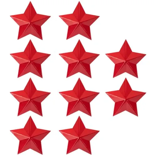 SUPVOX 10 Pines De Estrella De Cinco Puntas: 4 Cm Insignias Decorativas De Aluminio Para Ropa Mochilas Y Pins De Estrella Para Fiestas Recompensas Y Colecciones