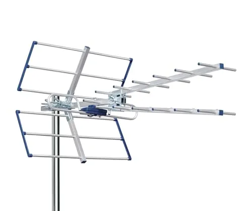 EDISION YAGI V 13db Antena TDT UHF 21-48 Exterior Digital Terrestre, con Filtro LTE 5G, Ideal para recepción de Televisión Digital Terrestre DVB-T/T2,Frecuencias 470-694Mhz,Longitud 87cm,LTE700,Azul