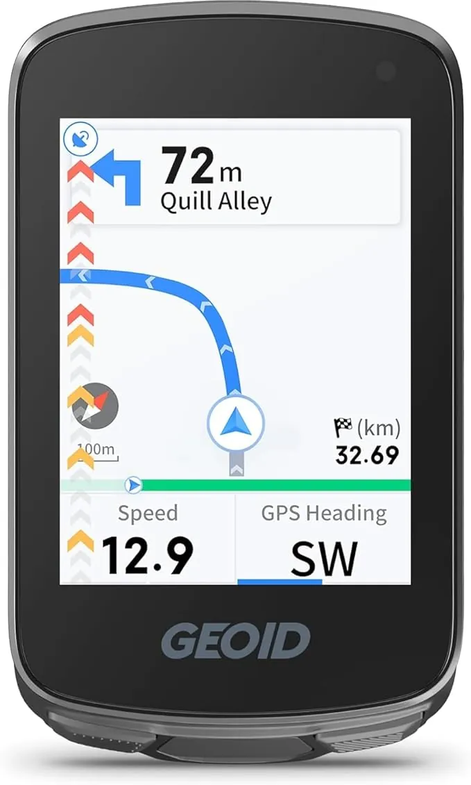 GEOID CC700 GPS Ciclocomputador Bicicleta Sin Cables con Gran Pantalla Color 2,8 Pulgadas – Ciclocomputador GPS Bicicleta con Navegación por Ruta, Ant+ & Bluetooth, IPX7 Impermeable, Autonomía 15-25H