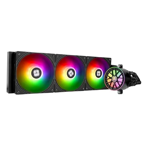 Thermalright AQUA ELITE 360 V6 ARGB Black CPU enfriador líquido de CPU, tamaño de fila de refrigeración 360, radiador de agua de 3 x 120 mm, AMD: AM4/AM5, Intel LGA115X/1200/1700/1851, enfriador