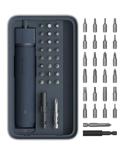 HOTO Juego de Destornilladores Eléctricos, 3.6V con 25 Puntas, Carga USB-C