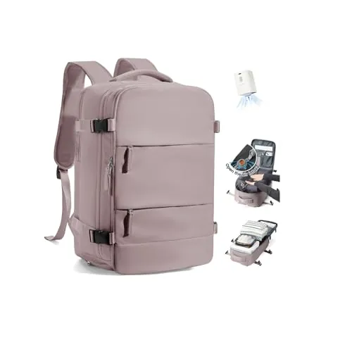 SZLX Mochila de Vacío con Bomba, Mochila Viaje Cabina Avion 40x30x20 Mujer Ryanair Equipaje de Mano 40x30x20 Vueling Wizzair, Ryanair Mochila De Viaje Tamaño Cabina Impermeable Hombres
