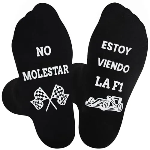 Leikedun Calcetines Divertidos de Fórmula 1 - No Molestar, Estoy Viendo la F1, Calcetines Antideslizantes Regalo Original para Amantes del F1, Regalo para Día del Padre, Navidad y Cumpleaños