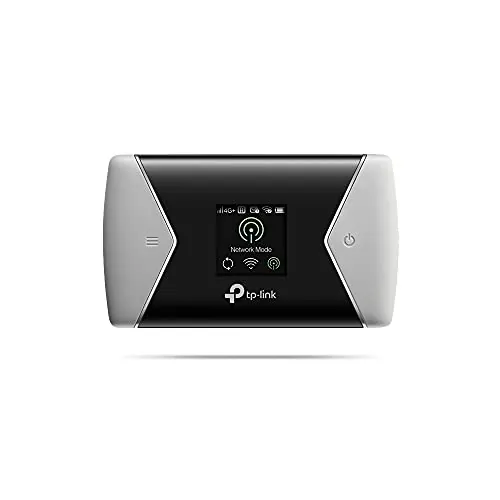 TP-Link M7450 - Router 4G (CAT6) Wi-Fi Portátil, MiFi, 300 Mbps a Doble Banda, Batería 3000 mAh, Ranura Tarjeta SIM, Pantalla OLED, Conecta 32 Dispositivos Simultáneamente, Fácil Configuración