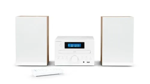 Microchaîne - THOMSON - COSY MIC121BT - Lecteur CD, Bluetooth, Radio FM, MP3, USB - Bois et Blanc