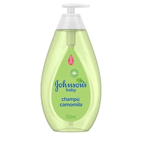 JOHNSON’S Baby Champú Camomila No Llores Más (750 ml), champú sin parabenos para recién nacidos con extracto de camomila, shampoo hipoalergénico y con pH equilibrado para un pelo brillante