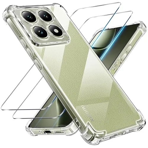 Tentoki Funda para Xiaomi 14T, 2 Piezas Cristal Templado