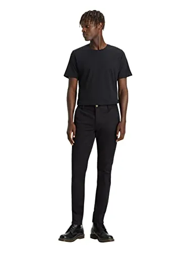 Dockers ALPHA ORIGINAL SKINNY, Pantalones para Hombre, Black, 32W 30L