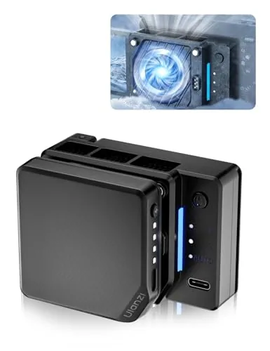 ULANZI CU01 Ventilador de Refrigeración para Cámara con Batería de 3300 mAh y Carga de Type-C, Sistema de Refrigeración para Cámara Sony/Canon/Fujifilm/Nikon