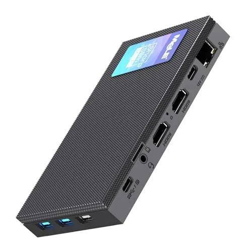 MeLE Quieter4C Mini PC sin Ventilador 8GB DDR4 256GB ROM Micro PC Twin Lake N150(hasta 3.6GHz) USB-C 2 X HDMI 4K Triple Pantalla Ordenadores de sobremesa pequeño con Montaje VESA para casa/Oficina