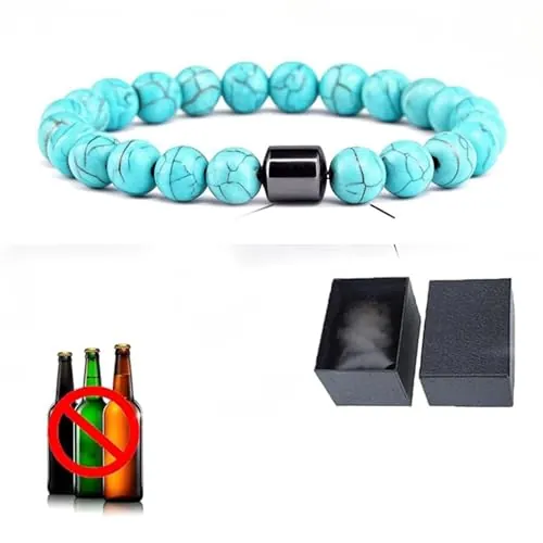 Genérico Glame Pulsera anti alcohol, pulsera magnética de sobriedad, reduciendo el impulso de beber y aliviar el estrés por abstinencia, apoyo natural para dejar de beber, gran regalo (G)