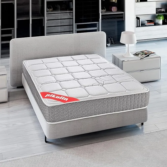 PIKOLIN Colchón de Muelles Ensacados Visco 160x200 | Firmeza Alta | Alta Gama | Reversible | Máxima Calidad | Alto 27 cm | TROAS