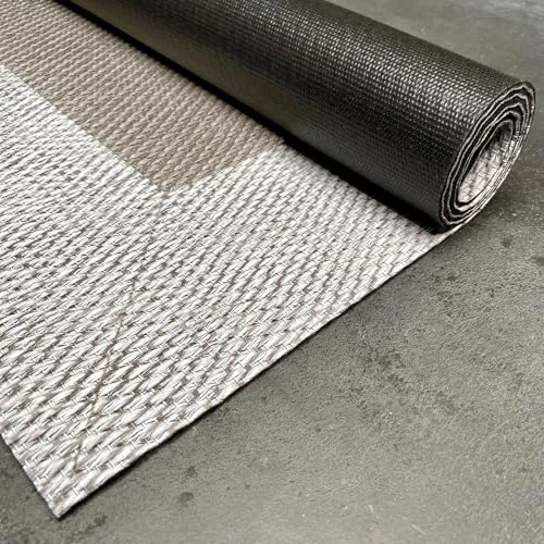 STORESDECO Alfombra vinílica de Tejido Trenzado Premium de Alta Gama. Lavable Antideslizante y extraplana. Materiales Resistentes de máxima Calidad Color Topo Blanco 160 x 230 cm