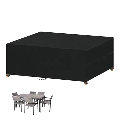 VANSHEIM Cubre Mesa Exterior Impermeable Funda Muebles Jardin 210×100×75cm