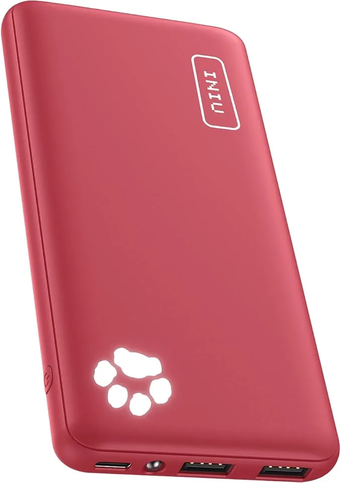 INIU Power Bank, Slimmest 10000mAh Bateria Externa Carga Rapida, 3A USB C Cargador Portatil 3 Puertos Powerbank para iPhone 14 13 12 11 X Pro MAX Samsung S22 S21 S20 Xiaomi iPad Tablet Airpods etc.