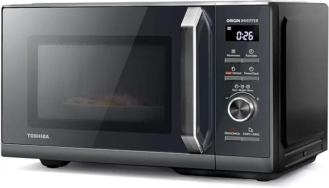 Toshiba MW3-AG25PFI(MG), Forno micro-ondas 25 L 3 em 1 900 W, Morandi cinzento brilhante, 6 programas, 10 níveis de potência, 7 menus automáticos, limpeza fácil