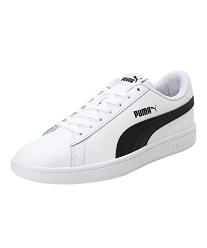 PUMA Smash V2 L, Zapatillas de Deporte Unisex adulto, Puma White-Puma Black, 38 EU