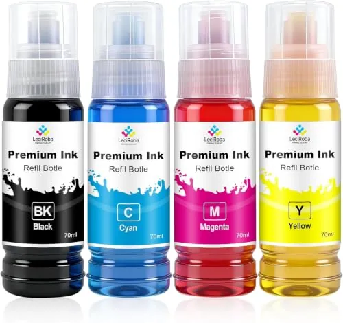LeciRoba E-104 para Epson 104 103 102 Ecotank Multipack con ET-2710, ET-2711, ET-2712, ET-2714, ET-2715, ET-2720, ET-2721, ET-2726