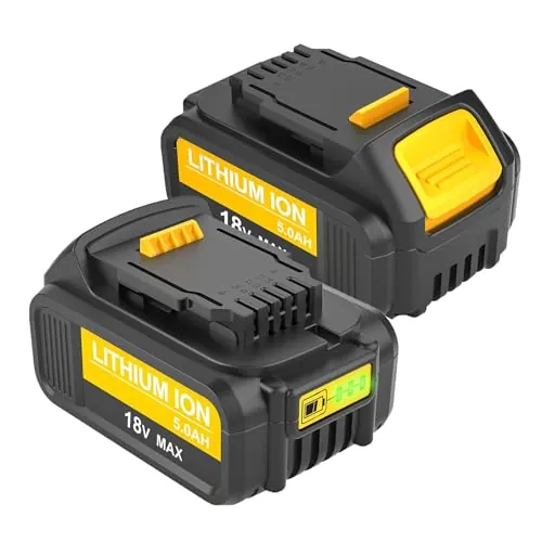 2X18V 5,0Ah DCB184 Batería para Dewalt 18V Batería 5,0Ah Reemplazo para Dewalt DCB200 DCB180 DCB181 DCB182 DCB200 DCB201 DCB201-2 DCB200-2 Herramienta Eléctrica