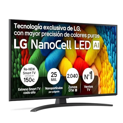 LG 43NANO81A6A Smart TV NanoCell AI NANO81 43 Pulgadas 4K 2025