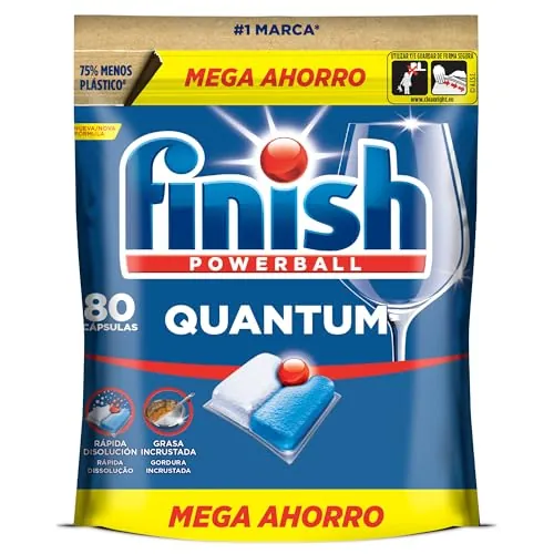 Finish Quantum All in 1 Pastillas para lavavajillas - 80 cápsulas