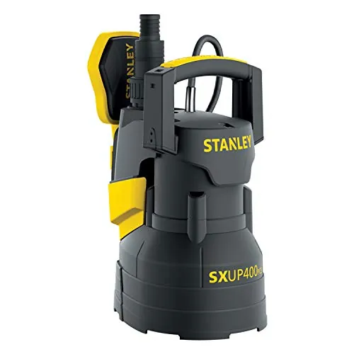 Stanley SXUP400PCE Bomba Sumergible para Aguas Limpias (400 W, Caudal max. 9.000 l/h, Prevalencia max. 8 m)