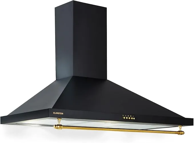 Klarstein Campana Extractora Decorativa 90 cm con Luces LED, Extractor Cocina Flujo Aire 591.5m³/h, Campanas Extractoras Acero, Extractores para Cocina con Filtros Anti Grasa con Bajo Consumo