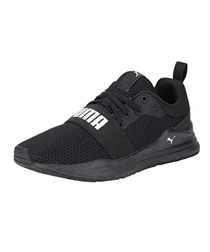 Puma Unisex Youth Puma Wired Run Jr Sneakers, Puma Black-Puma White, 37.5 EU