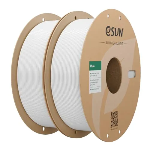 eSUN Filamento PLA+ 2KG,Filamento de Resistencia Mejorada Blanco