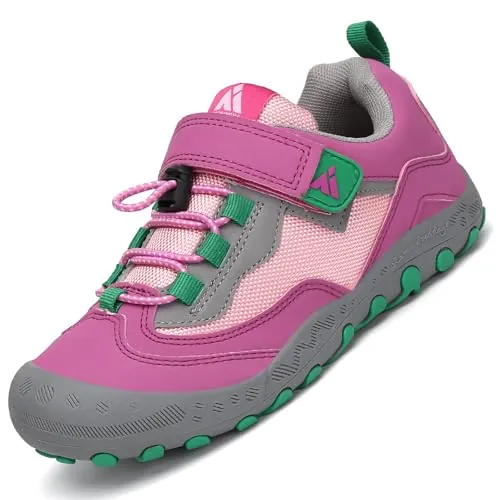 Mishansha Zapatillas de Senderismo Trekking Niño Niña, Flexible Rosa 31