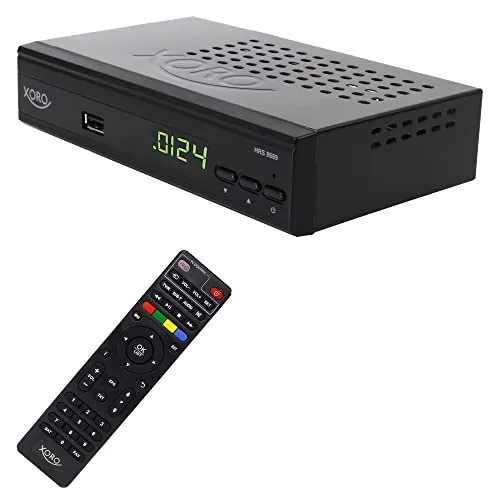 XORO HRS 8689 Receptor satélite Digital con Mando a Distancia 2 en 1, Compatible con Unicable 1/2, Jess, USB 2.0, Salida HDMI, euroconector S/PDIF